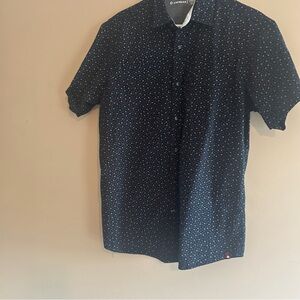 Airwalk black patterned Men's Shirt short sleeve button down